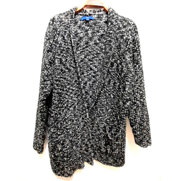 Womens Heavyweight Chunky Comfy Casual Outdoor Marled XXL Open Cardigan Pockets - Picture 2 of 9